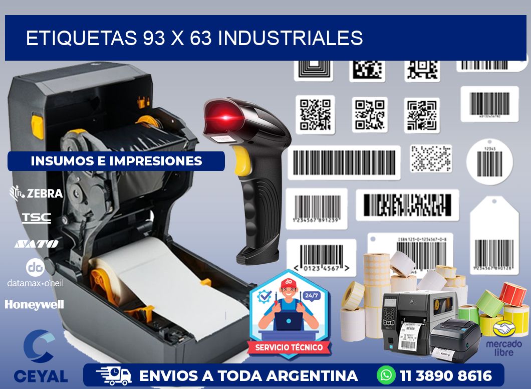 ETIQUETAS 93 x 63 INDUSTRIALES