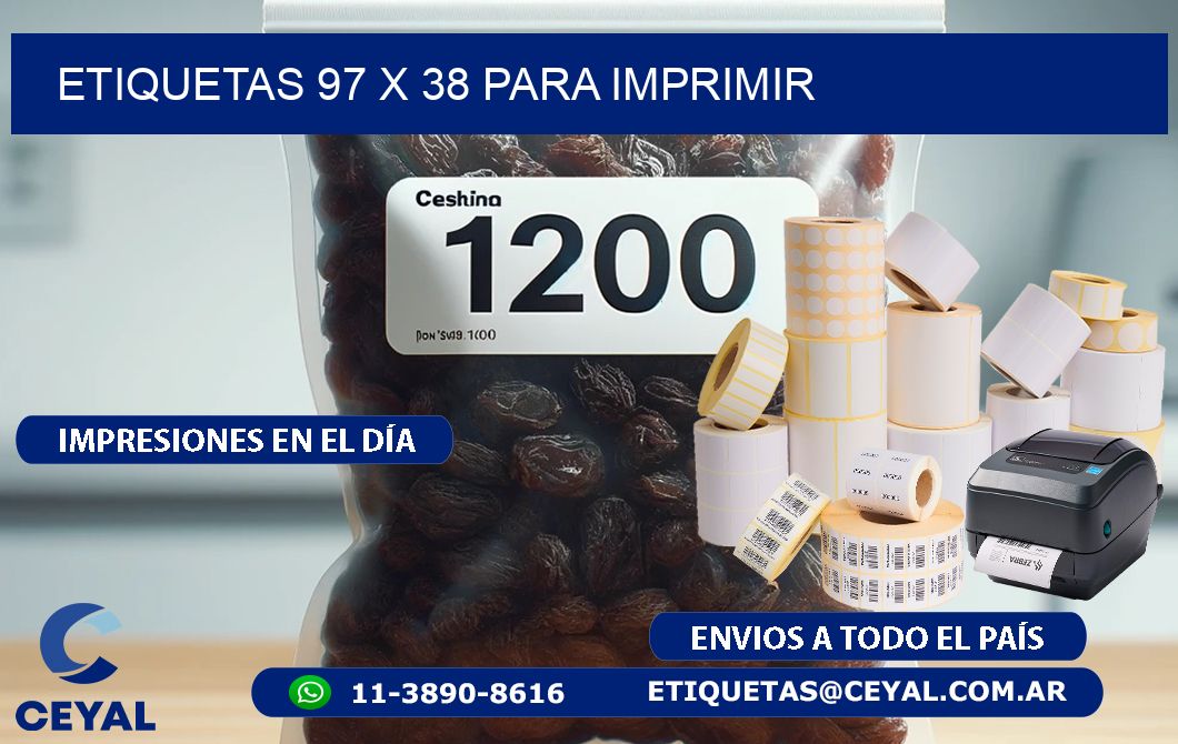 ETIQUETAS 97 x 38 PARA IMPRIMIR