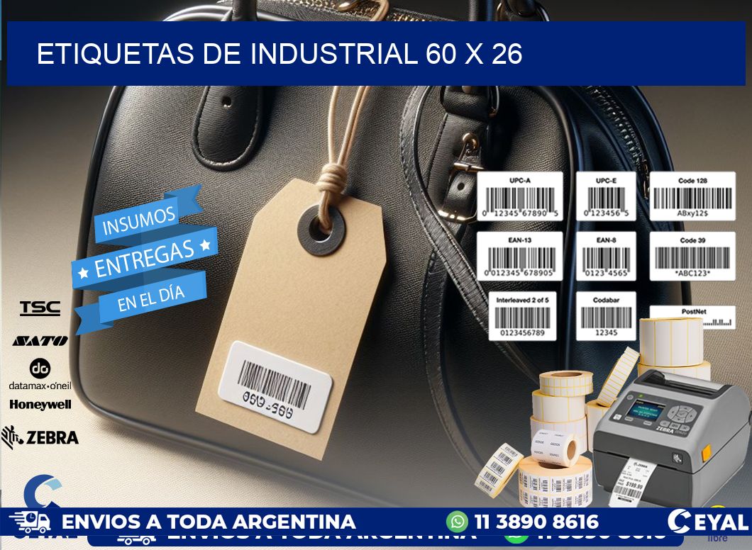 etiquetas de industrial 60 x 26