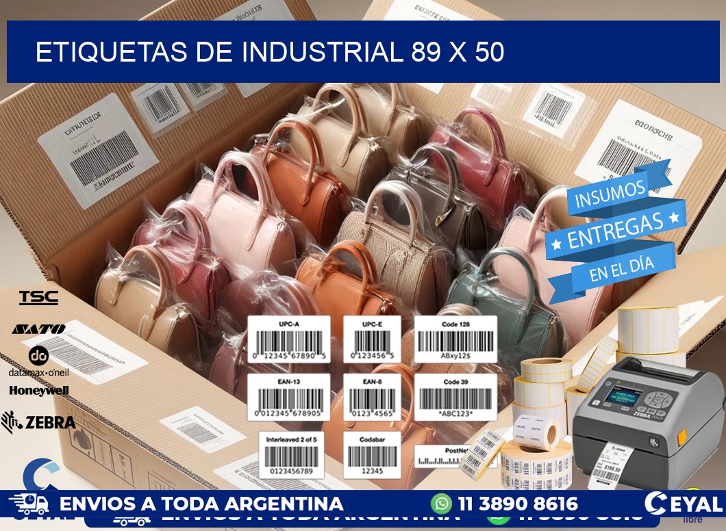 etiquetas de industrial 89 x 50