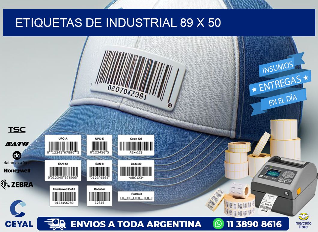 etiquetas de industrial 89 x 50