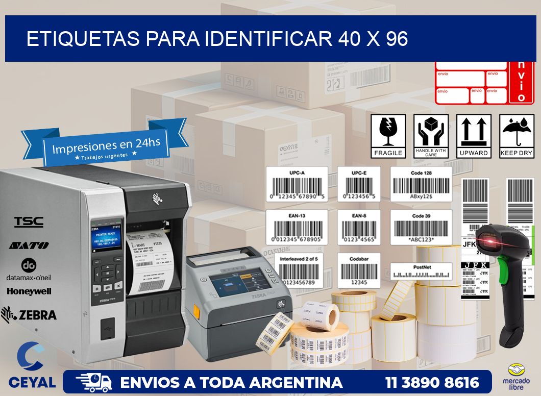 etiquetas para identificar 40 x 96