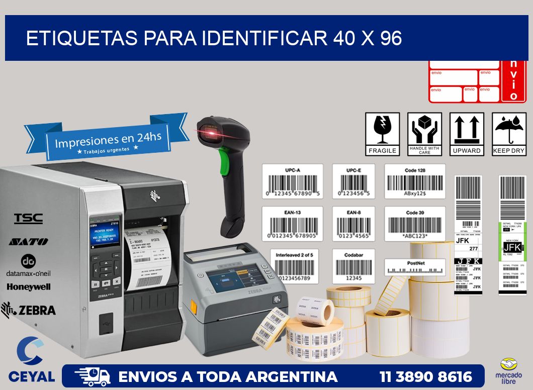 etiquetas para identificar 40 x 96