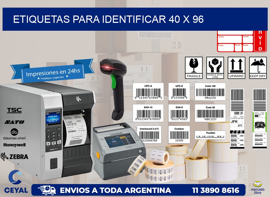 etiquetas para identificar 40 x 96