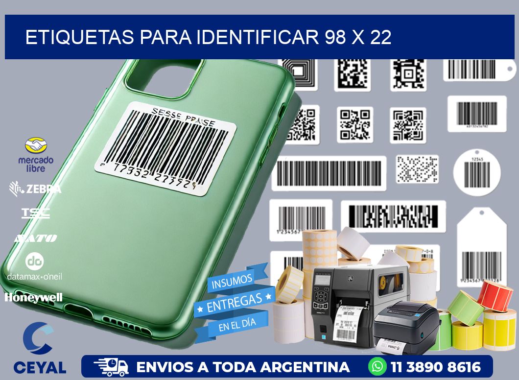 etiquetas para identificar 98 x 22