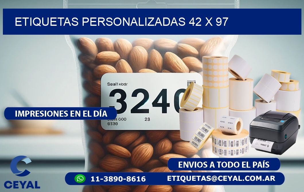 etiquetas personalizadas 42 x 97