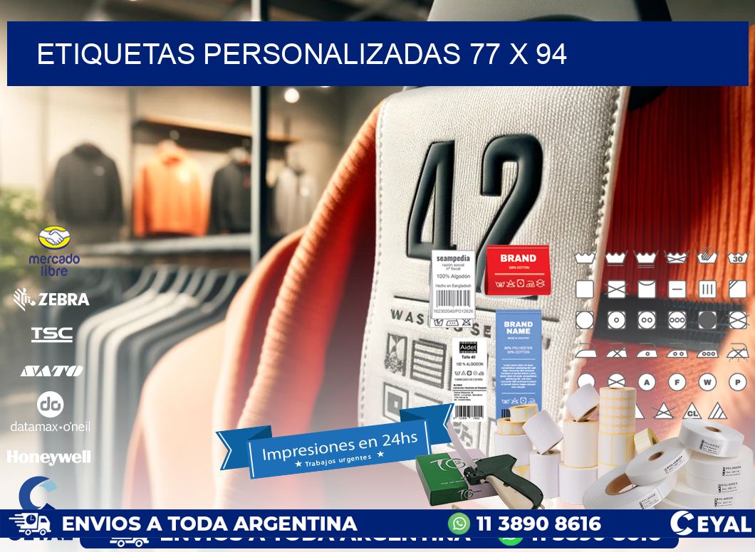 etiquetas personalizadas 77 x 94