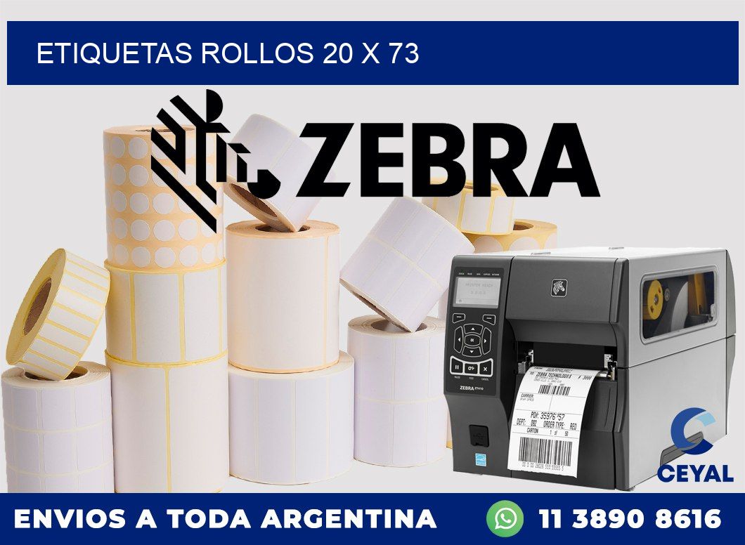 etiquetas rollos 20 x 73