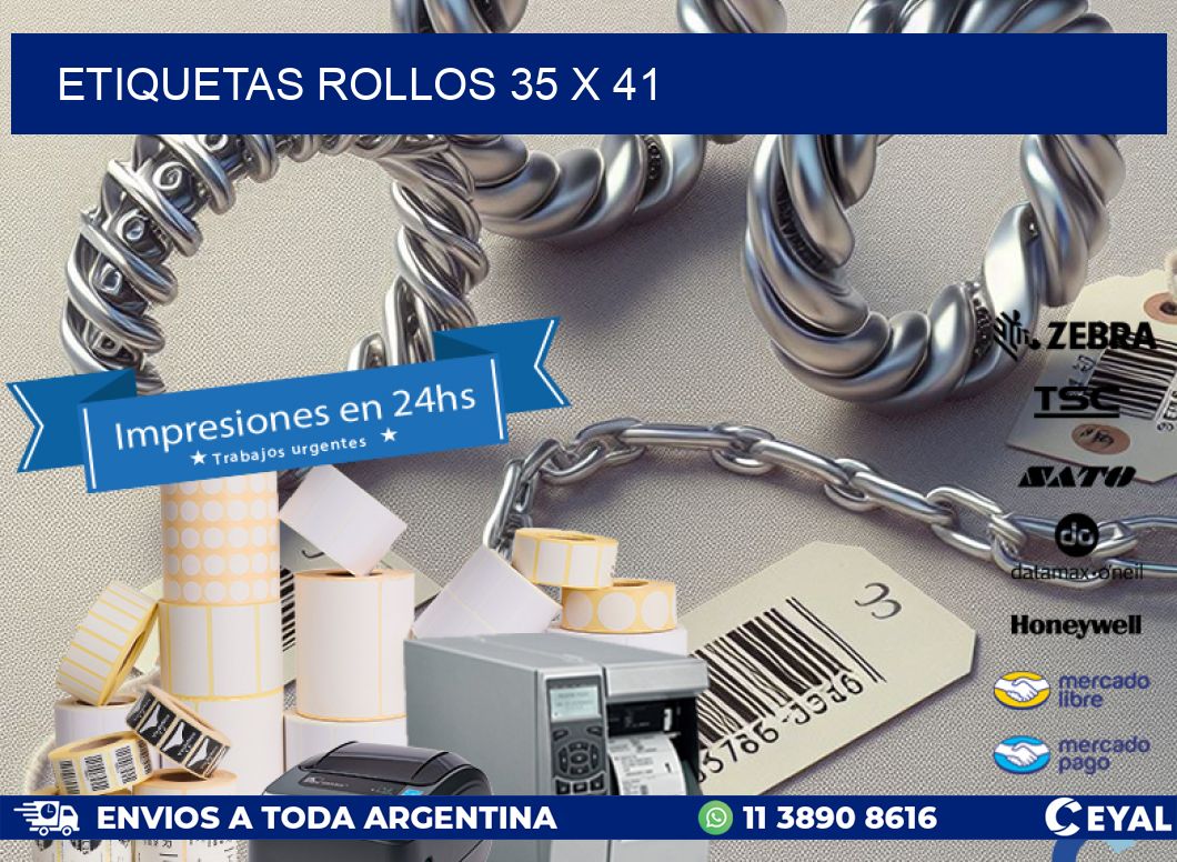 etiquetas rollos 35 x 41