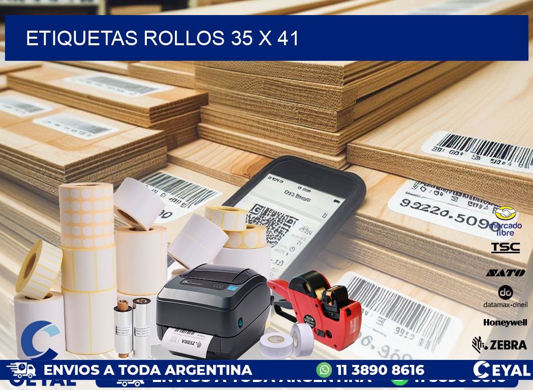 etiquetas rollos 35 x 41