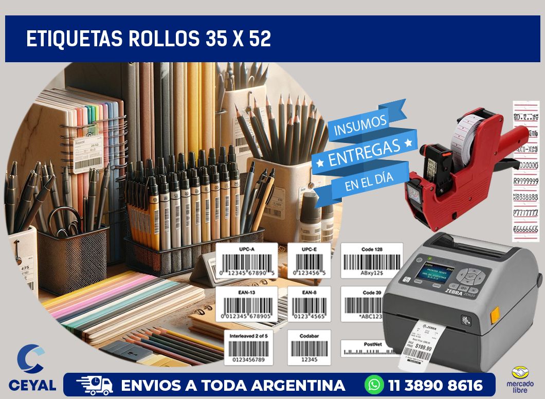 etiquetas rollos 35 x 52