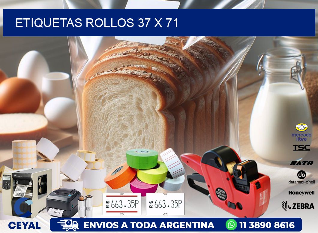 etiquetas rollos 37 x 71