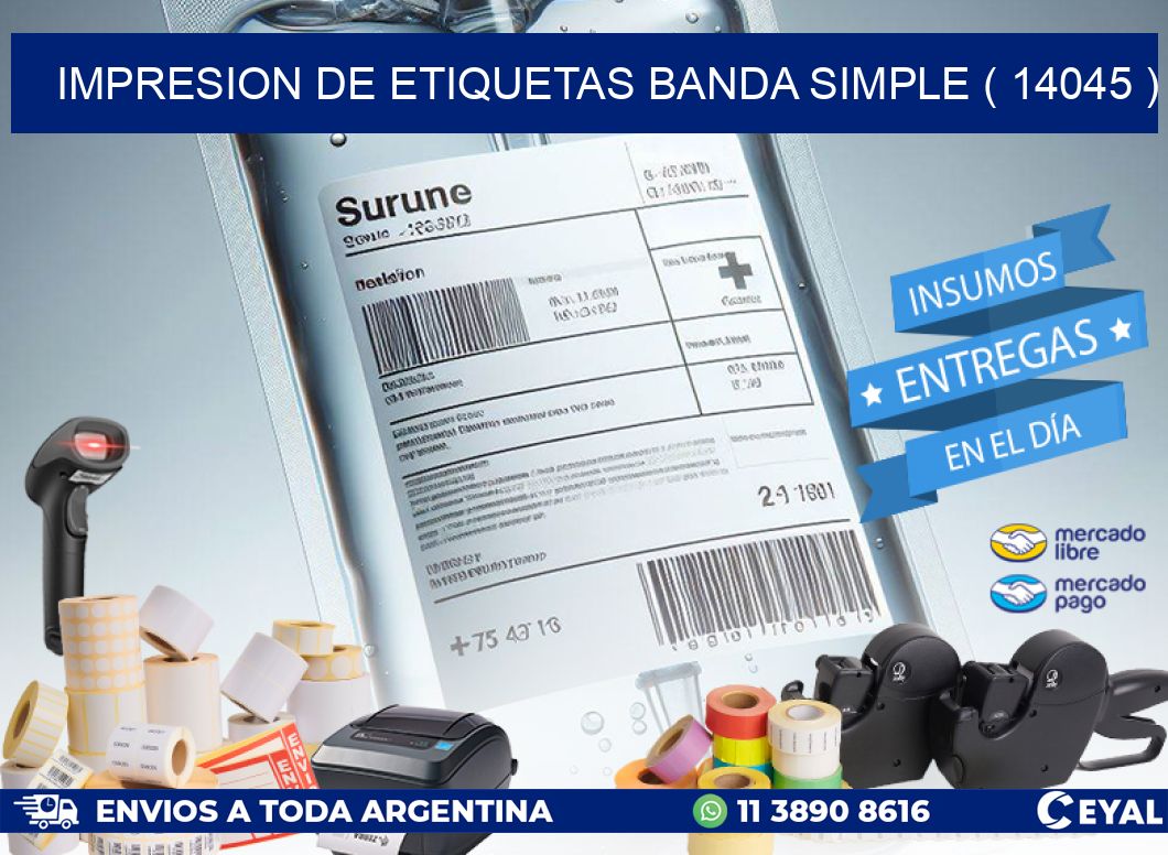 impresion de etiquetas banda simple ( 14045 )