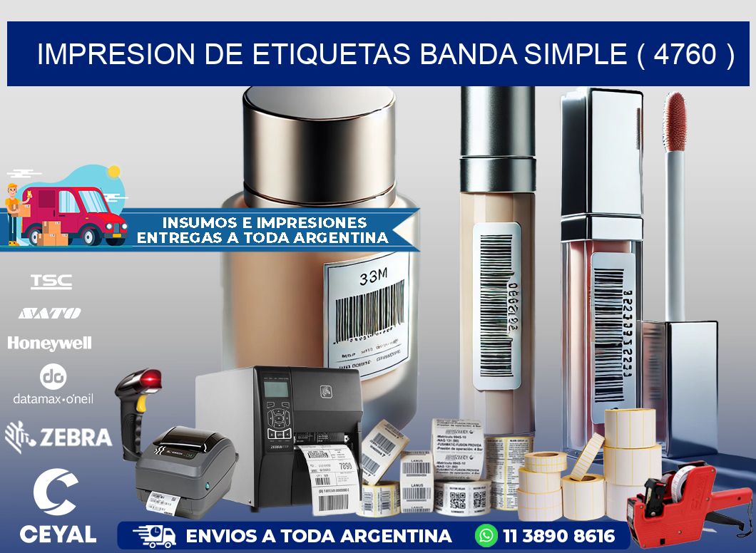 impresion de etiquetas banda simple ( 4760 )