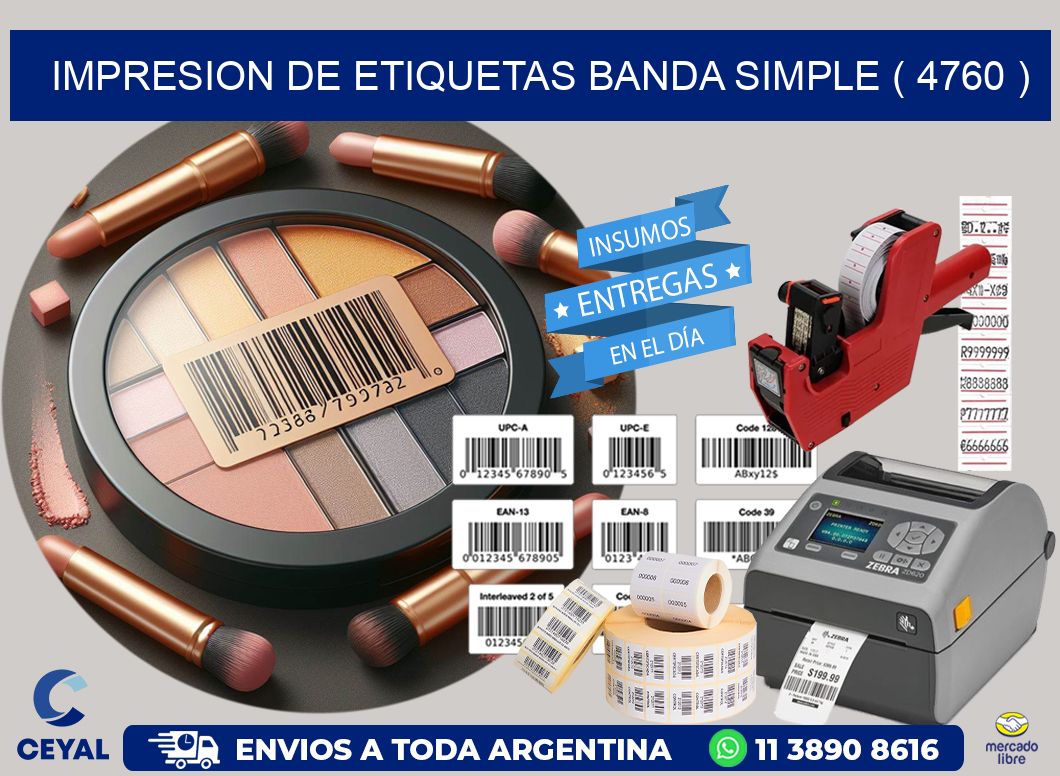 impresion de etiquetas banda simple ( 4760 )