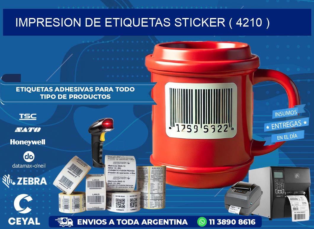 impresion de etiquetas sticker ( 4210 )