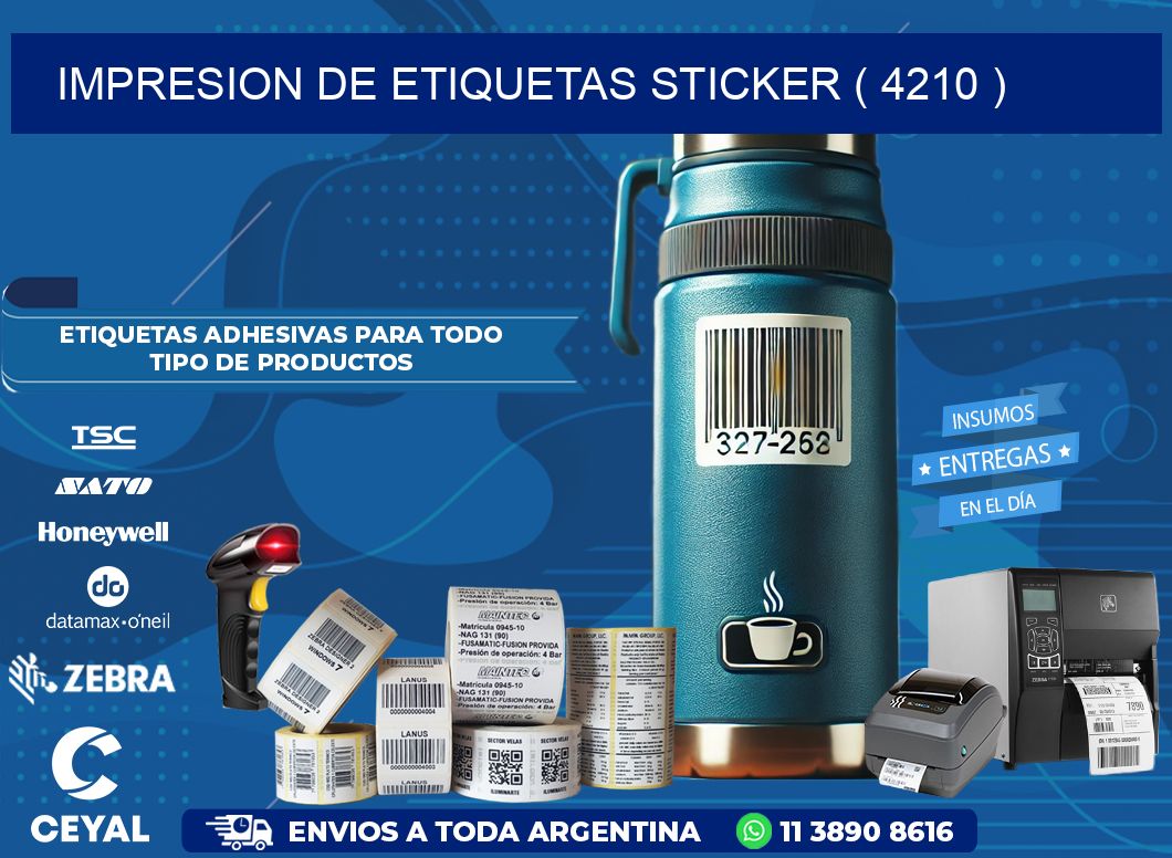 impresion de etiquetas sticker ( 4210 )