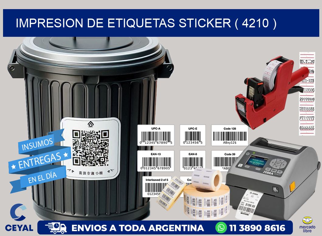 impresion de etiquetas sticker ( 4210 )