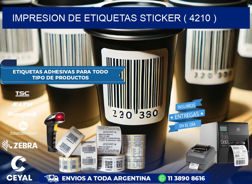 impresion de etiquetas sticker ( 4210 )