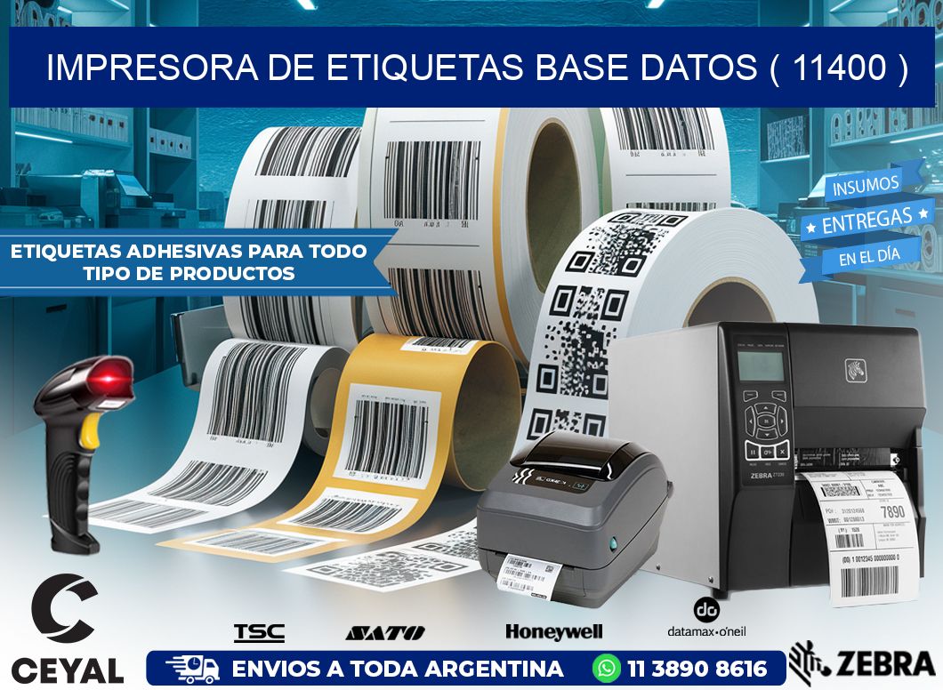 impresora de etiquetas base datos ( 11400 )