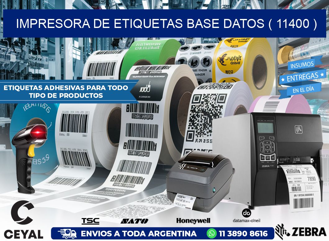 impresora de etiquetas base datos ( 11400 )