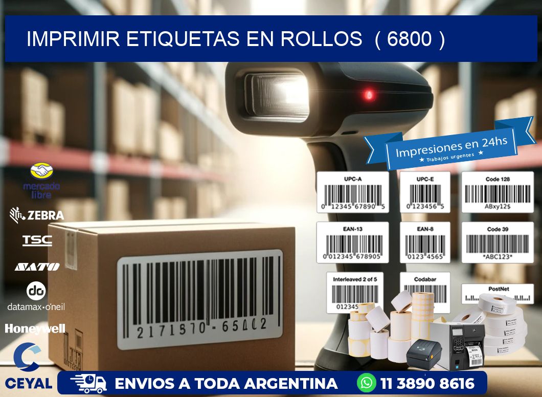 imprimir etiquetas en rollos  ( 6800 )