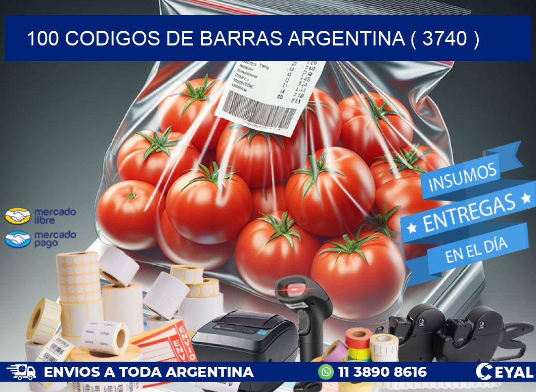 100 codigos de barras argentina ( 3740 )