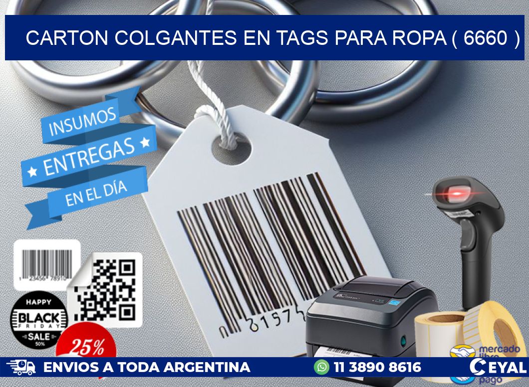 CARTON COLGANTES EN TAGS PARA ROPA ( 6660 )