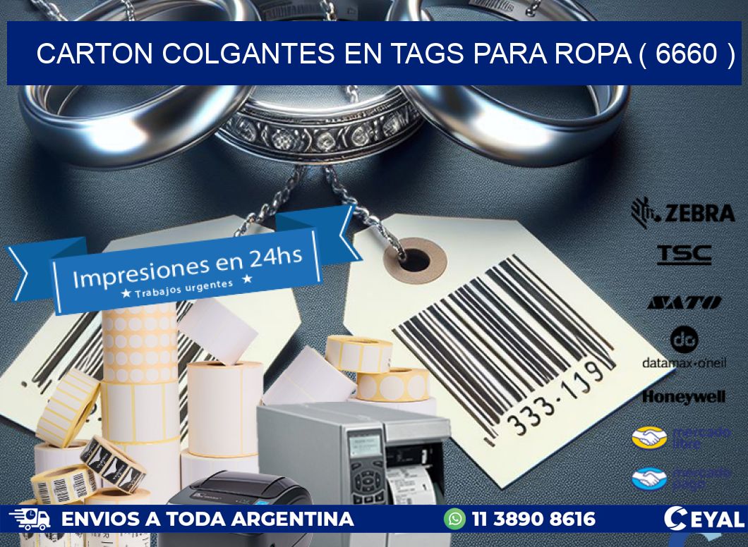 CARTON COLGANTES EN TAGS PARA ROPA ( 6660 )