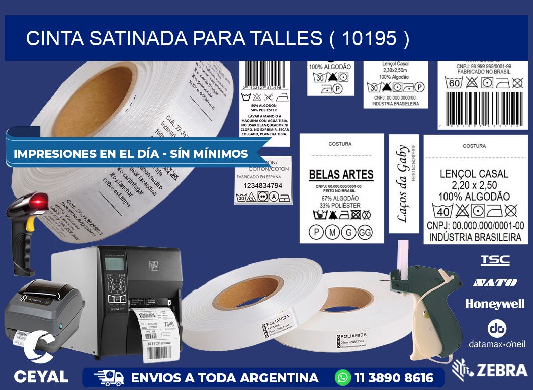 CINTA SATINADA PARA TALLES ( 10195 )