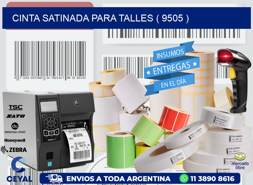 CINTA SATINADA PARA TALLES ( 9505 )