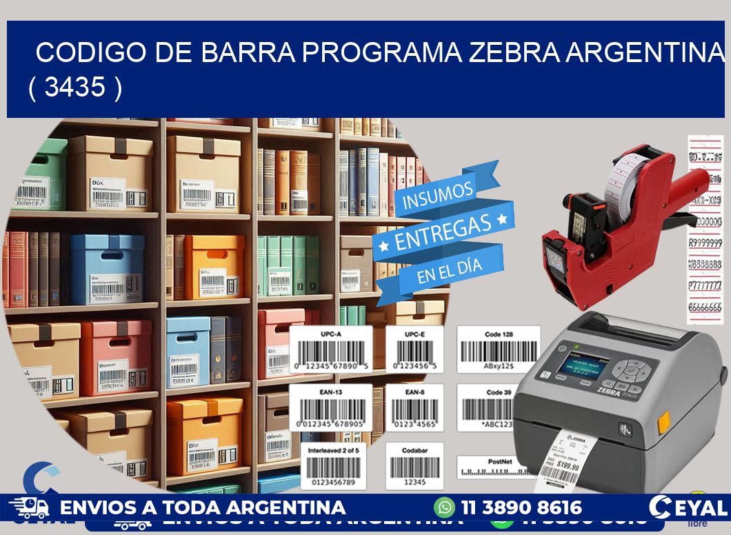 CODIGO DE BARRA PROGRAMA ZEBRA ARGENTINA ( 3435 )