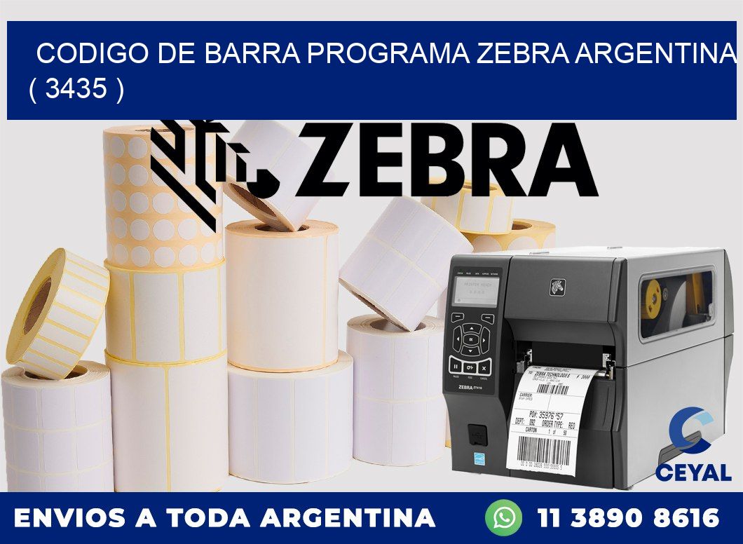 CODIGO DE BARRA PROGRAMA ZEBRA ARGENTINA ( 3435 )