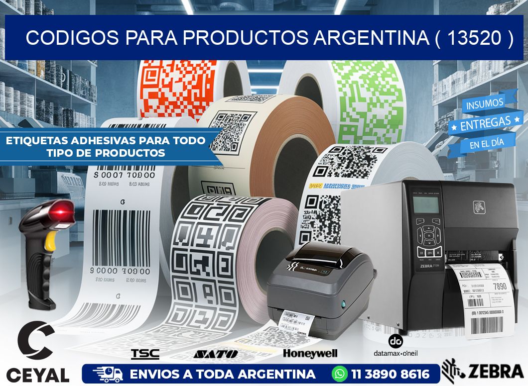 CODIGOS PARA PRODUCTOS ARGENTINA ( 13520 )