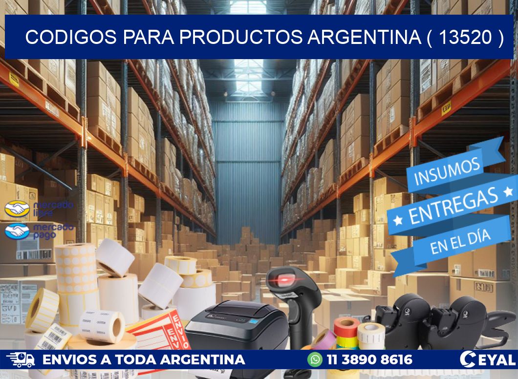 CODIGOS PARA PRODUCTOS ARGENTINA ( 13520 )