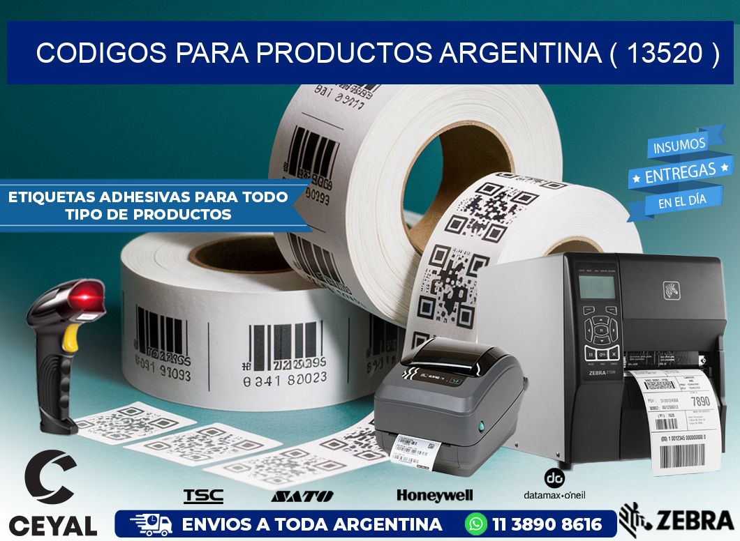 CODIGOS PARA PRODUCTOS ARGENTINA ( 13520 )