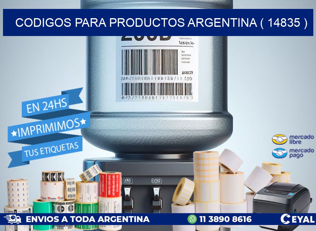 CODIGOS PARA PRODUCTOS ARGENTINA ( 14835 )