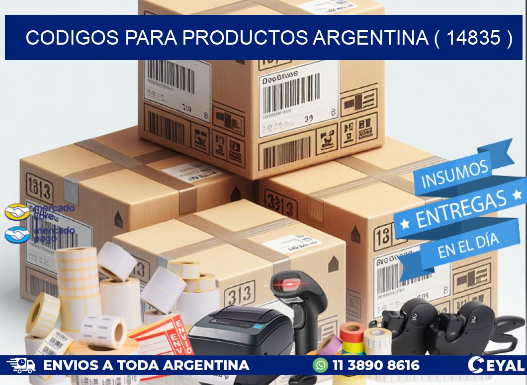 CODIGOS PARA PRODUCTOS ARGENTINA ( 14835 )