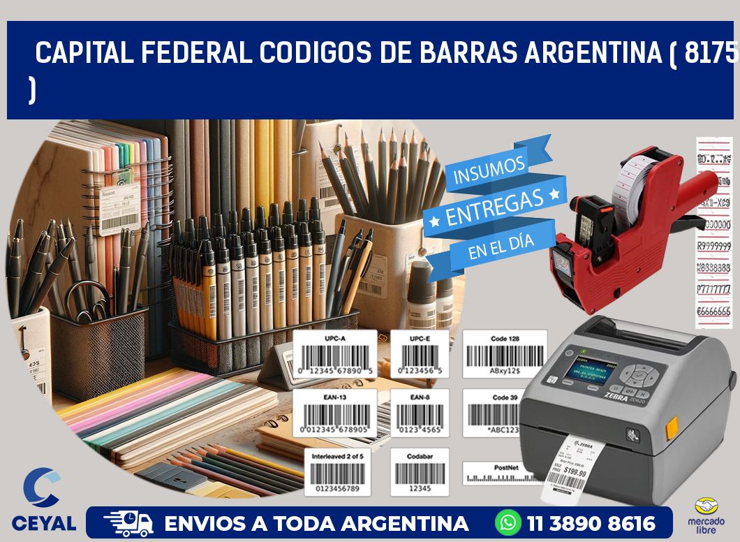 Capital federal codigos de barras argentina ( 8175 )