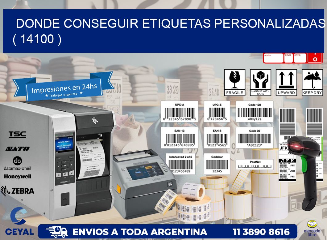 DONDE CONSEGUIR ETIQUETAS PERSONALIZADAS ( 14100 )