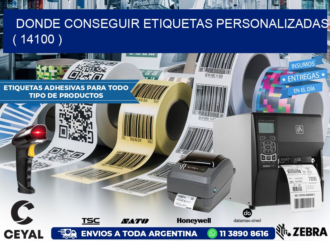 DONDE CONSEGUIR ETIQUETAS PERSONALIZADAS ( 14100 )