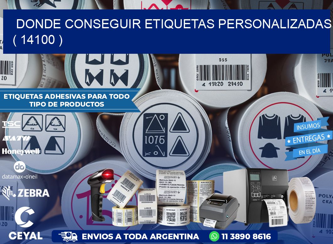 DONDE CONSEGUIR ETIQUETAS PERSONALIZADAS ( 14100 )