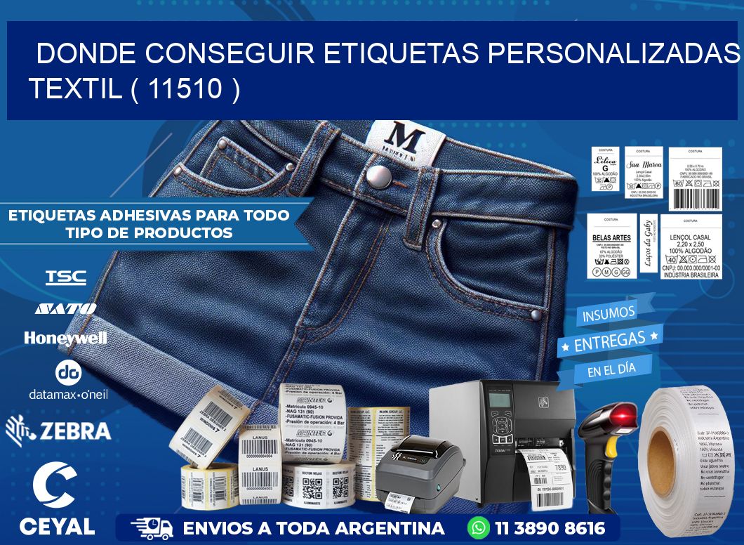 DONDE CONSEGUIR ETIQUETAS PERSONALIZADAS TEXTIL ( 11510 )