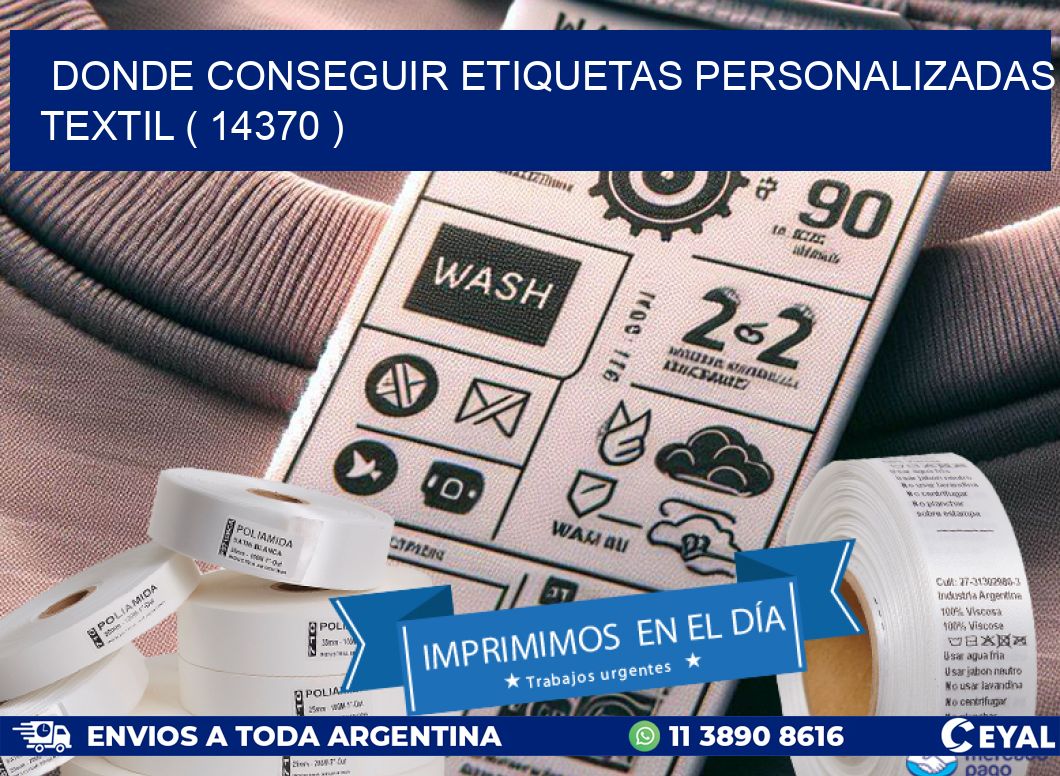 DONDE CONSEGUIR ETIQUETAS PERSONALIZADAS TEXTIL ( 14370 )