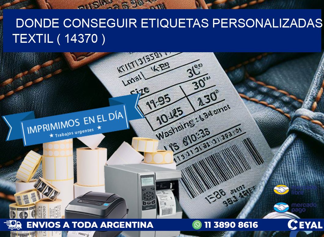 DONDE CONSEGUIR ETIQUETAS PERSONALIZADAS TEXTIL ( 14370 )