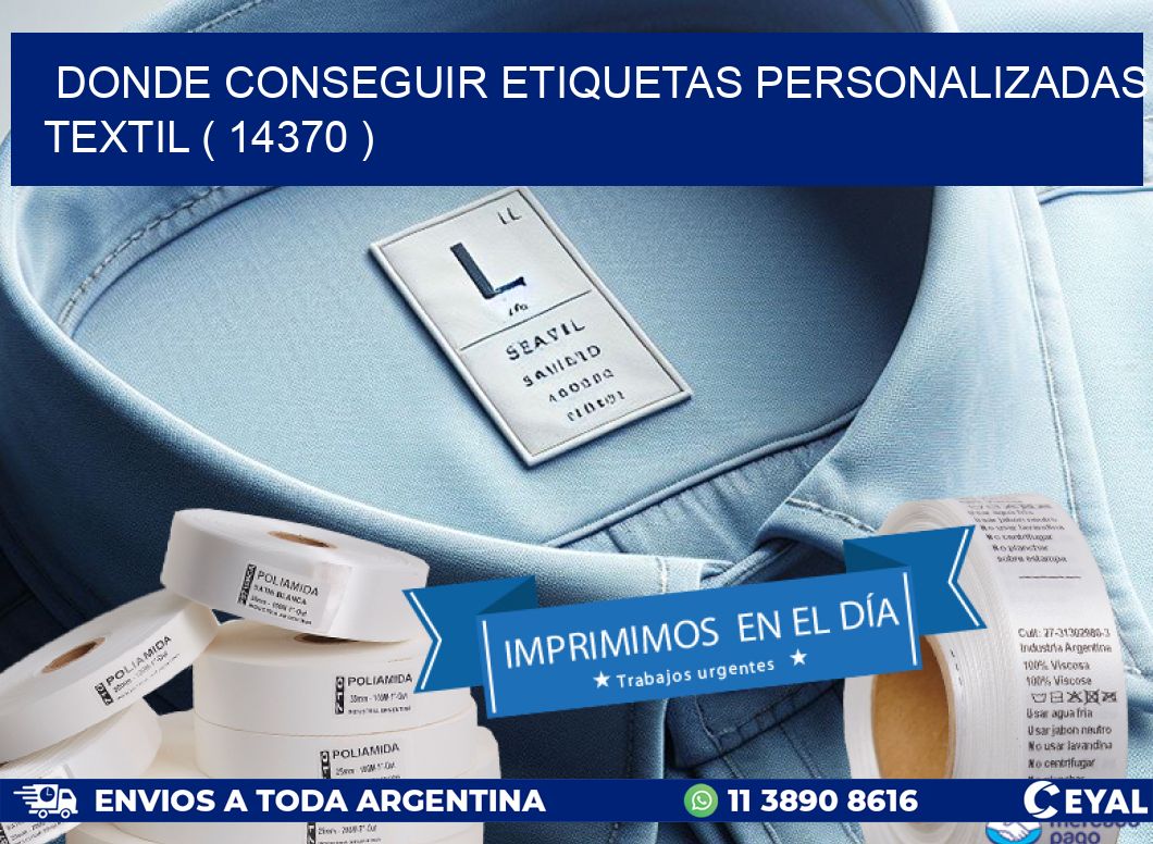 DONDE CONSEGUIR ETIQUETAS PERSONALIZADAS TEXTIL ( 14370 )