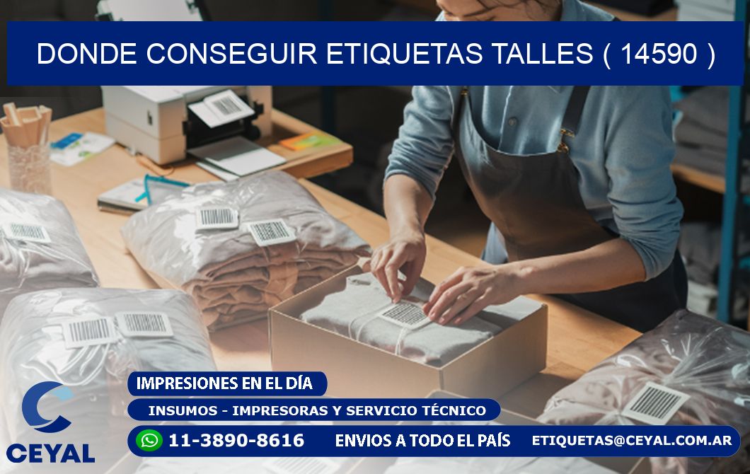 DONDE CONSEGUIR ETIQUETAS TALLES ( 14590 )