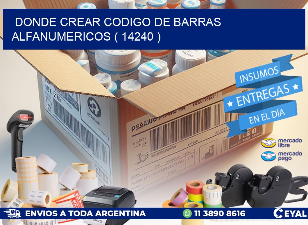 DONDE CREAR CODIGO DE BARRAS ALFANUMERICOS ( 14240 )