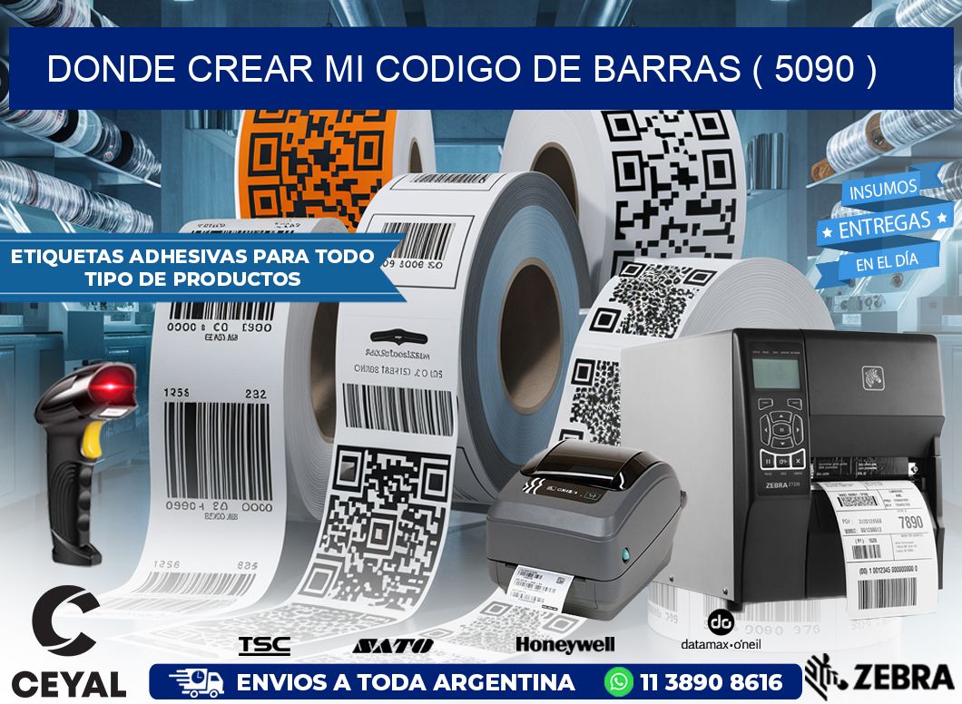 DONDE CREAR MI CODIGO DE BARRAS ( 5090 )