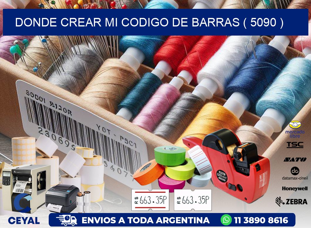 DONDE CREAR MI CODIGO DE BARRAS ( 5090 )